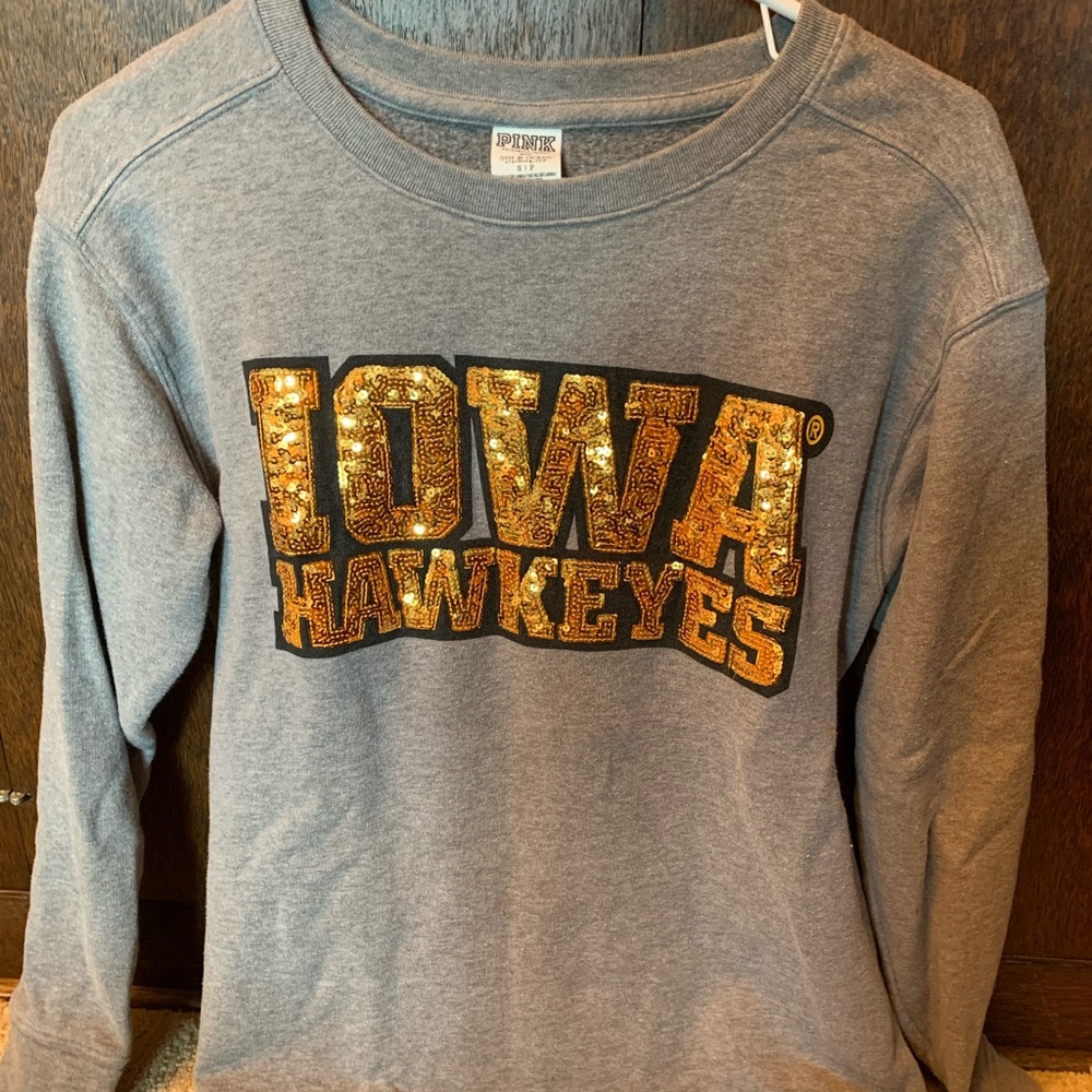 Pink "Talk Herky to me" Iowa Hawkeye sweatshirt